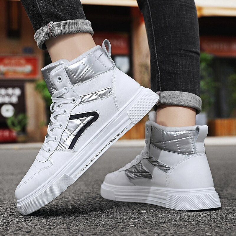 Zapatos casuales de lona de algodón blanco 