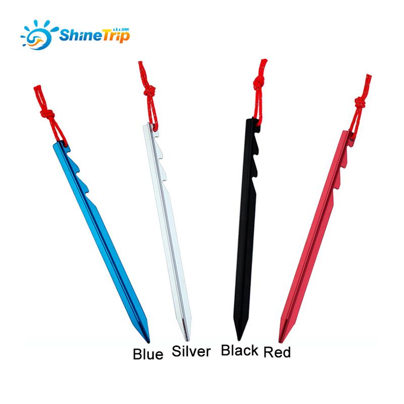 Shinetrip 6pcs/lot adjustable touch point aluminum tent pegs