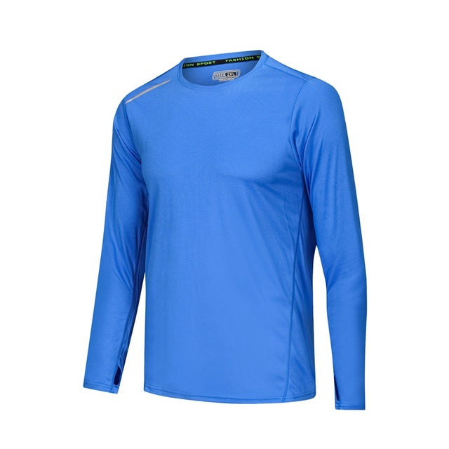 Men Long Sleeve Bodybuilding Sport Running Shirt | GYMFIT24.COM