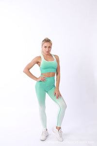 Women Sport Suit Fitness Tracksuit Gradient Seamless