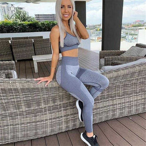 2PCS/Set Camouflage Yoga Set Women Seamless Fitness WORKOUT | eprolo