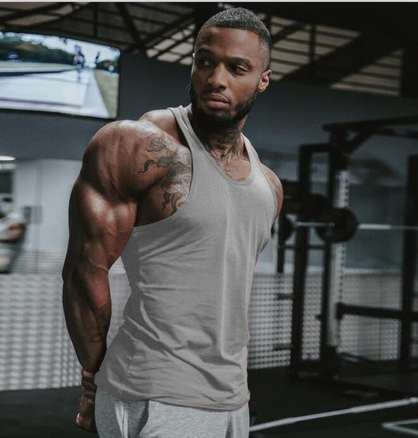Men Gym Singlet Stringer Tops Fitness  Shirt | GYMFIT24.COM