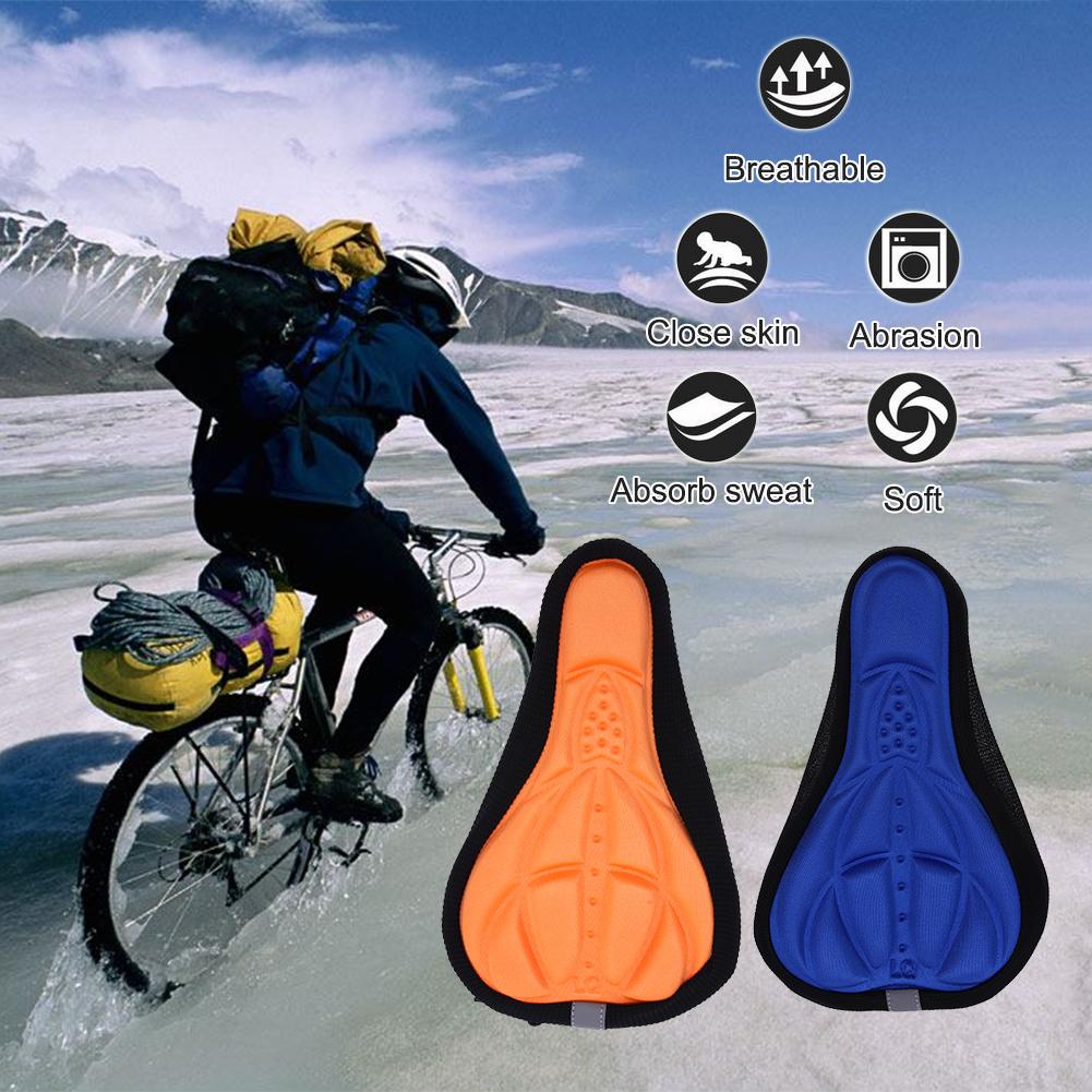 Funda de cojín para asiento de bicicleta de montaña, con gel de silicona 3D ultra suave y extracómodo y grueso