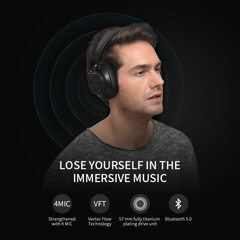 Bluetooth Headphones Active Noise Cancelling