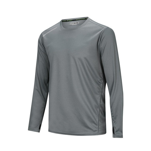 Men Long Sleeve Bodybuilding Sport Running Shirt | GYMFIT24.COM