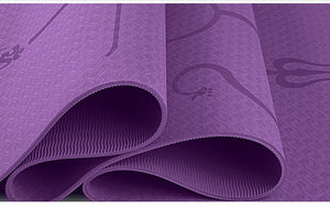 Yoga Mat with Position Line Non Slip Carpet Mat