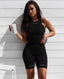 Biker shorts High waist shorts women elastic waist skinny fitness suit