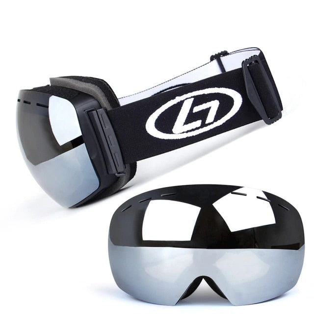 Ski Goggles Double Layers UV Anti-fog  Mask Glasses