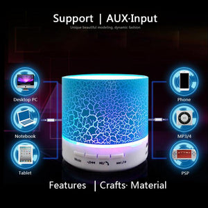 A9 LED Bluetooth  Mini Speakers Hands Free Portable