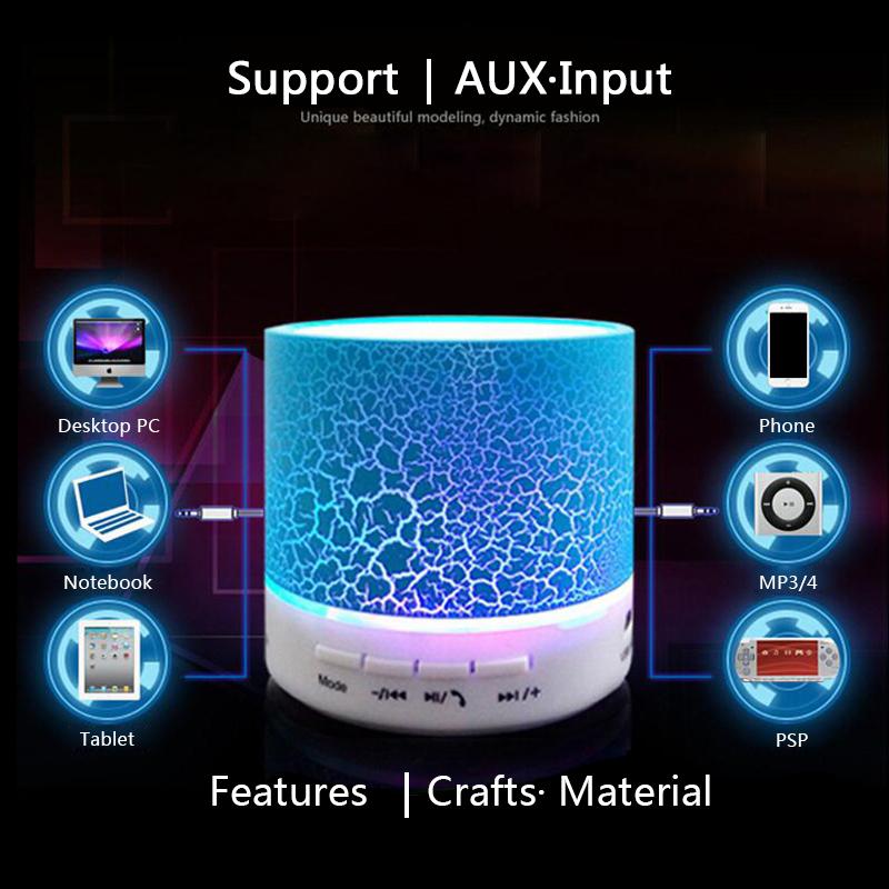 A9 LED Bluetooth  Mini Speakers Hands Free Portable