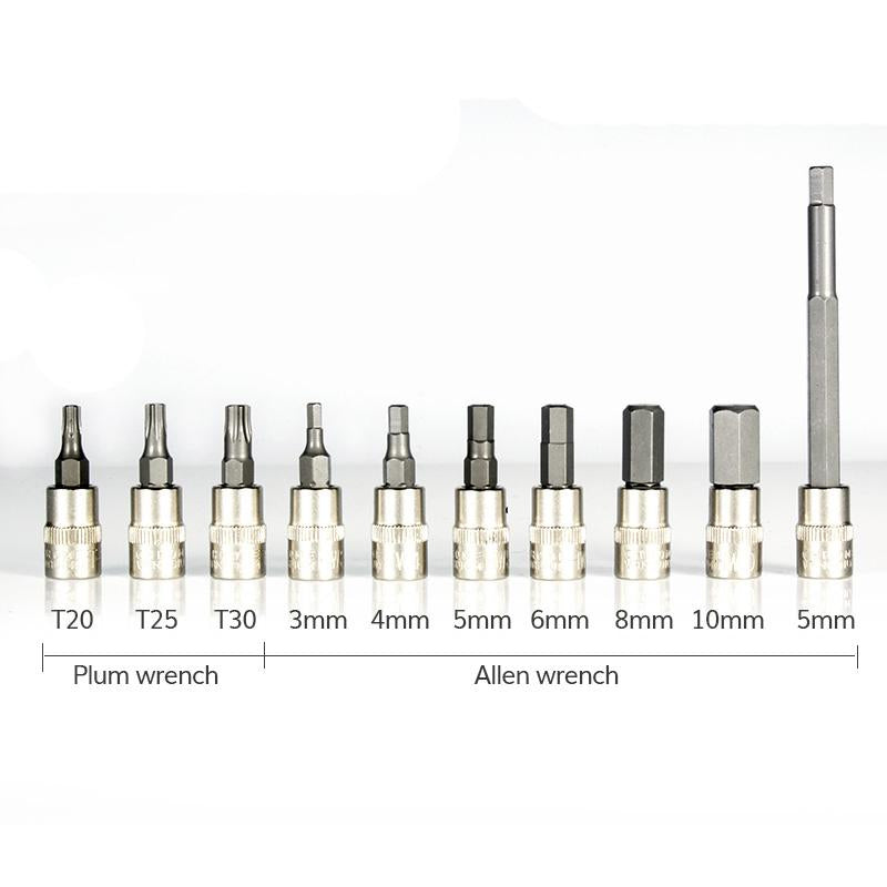 Bicycle Torque Wrench Repair Tool Kits 1/4'' Torque Fix Set 2-24 NM | eprolo