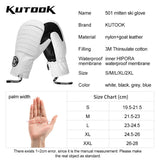 KUTOOK Skiing Gloves Waterproof Goatskin Palm Outdoor Sport