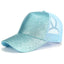 Glitter Ponytail Baseball Cap for Women