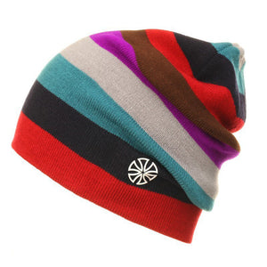 Outdoor Beanies Cap Casual Striped  Snowboarding Skiing Skating