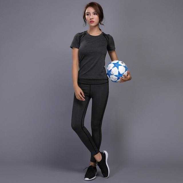 Yoga Set sports wear for women gym TShirt + Pants Breathable Gym | eprolo