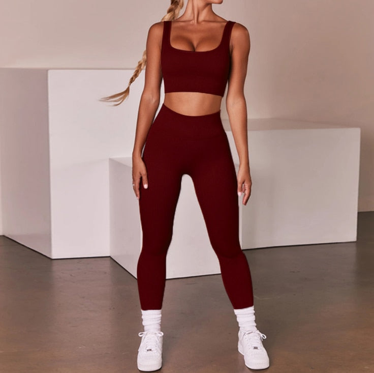 Two-piece Set Ins Seamless Knitting Tracksuit