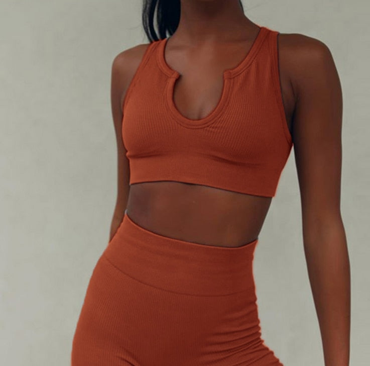 Two-piece Set Ins Seamless Knitting Tracksuit