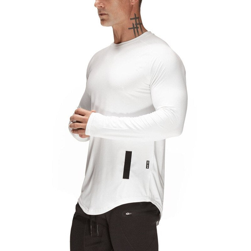 Men Long Sleeve Quick Dry Sport Jersey