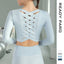 Long Sleeve Sports Shirts For Women Back Crosss Tights Yoga Tops