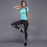 Yoga Set sports wear for women gym TShirt + Pants Breathable Gym | eprolo