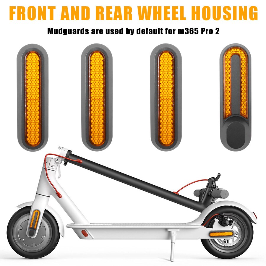 4pcs Protect Wheels Cover Hubs Cap Protective Warn Shells Reflective Stickers for Scooter