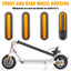 4pcs Protect Wheels Cover Hubs Cap Protective Warn Shells Reflective Stickers for Scooter