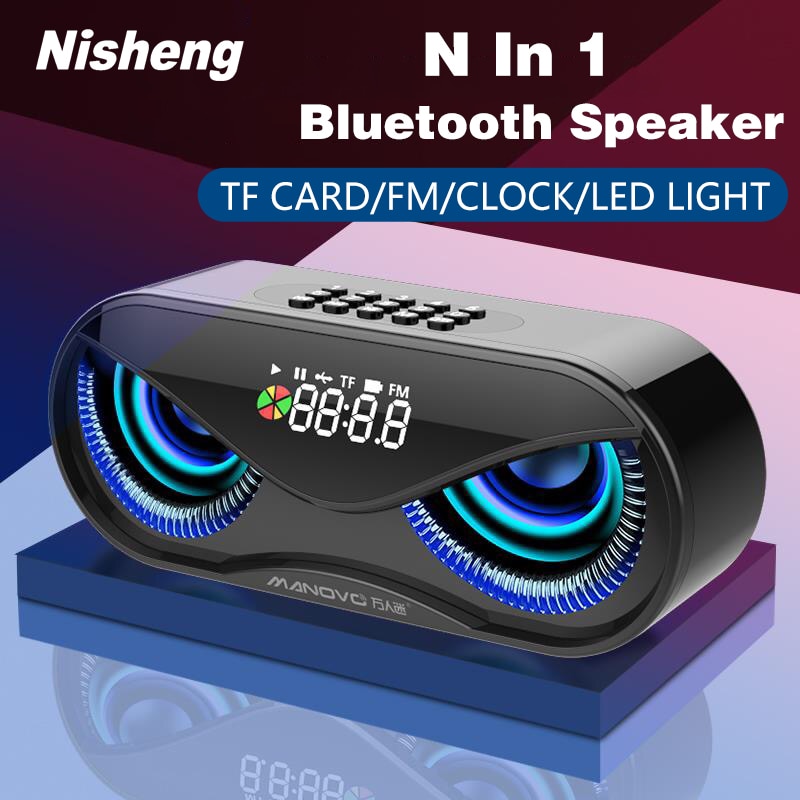 M6 Bluetooth Speaker LED Flash Wireless Loudspeaker