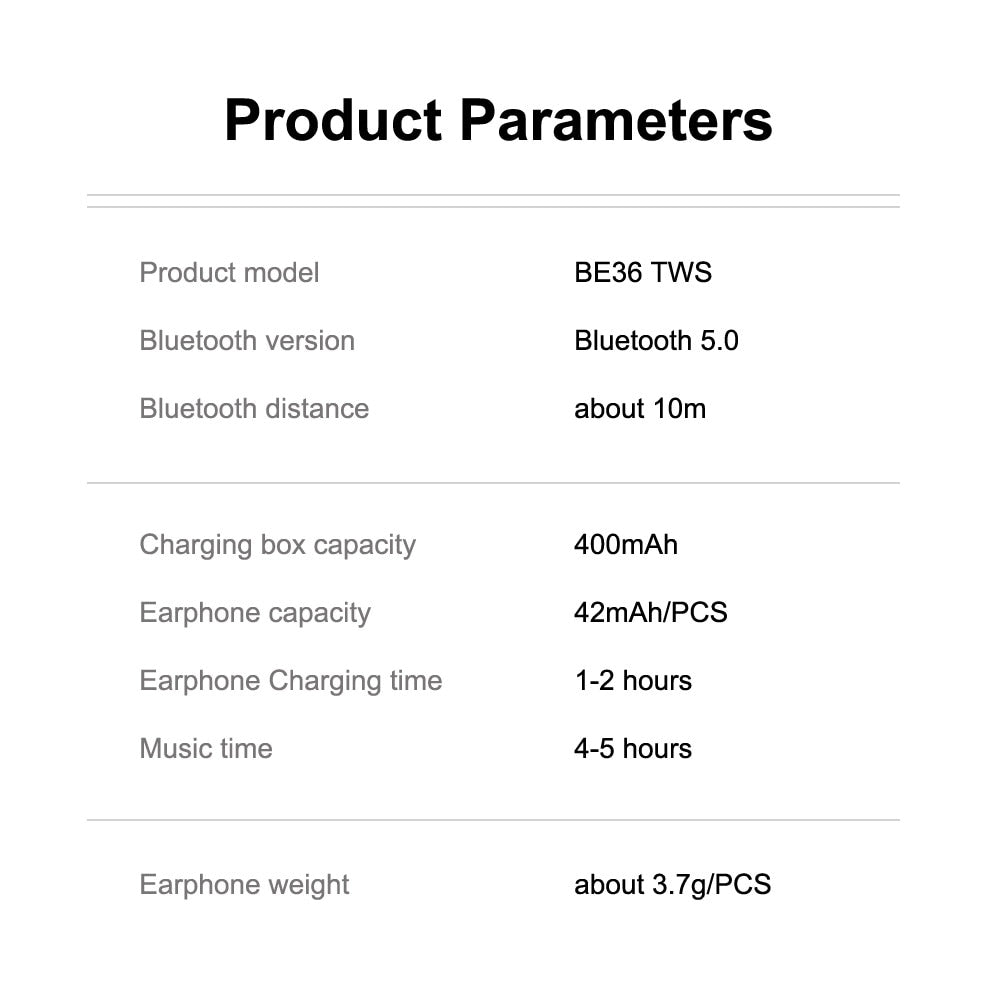 TWS Bluetooth Earphones HD Stereo