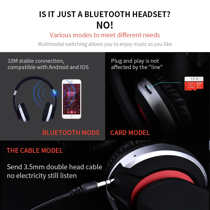 MH7 Wireless Headphones Bluetooth Headset