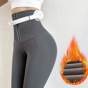 Solid Warm Fitness Leggings