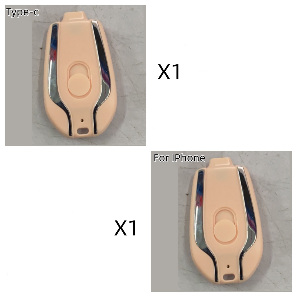 Cargador de llavero con minicargador de emergencia de 1500 mAh