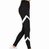 Arrow Print Yoga Legging Pants Black White Patchwork Gym Clothes Legging | eprolo