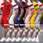 Traje deportivo de manga corta con parches para ocio y atletismo para hombre