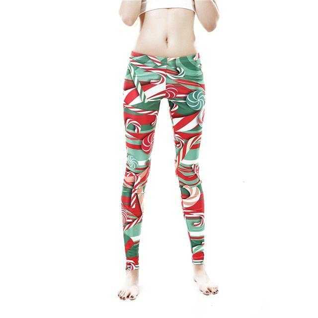 Christmas Legging Printed Woman Leggings Christmas Lollipops Leggins women pant | GYMFIT24.COM