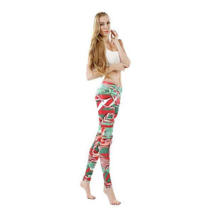 Christmas Legging Printed Woman Leggings Christmas Lollipops Leggins women pant | GYMFIT24.COM