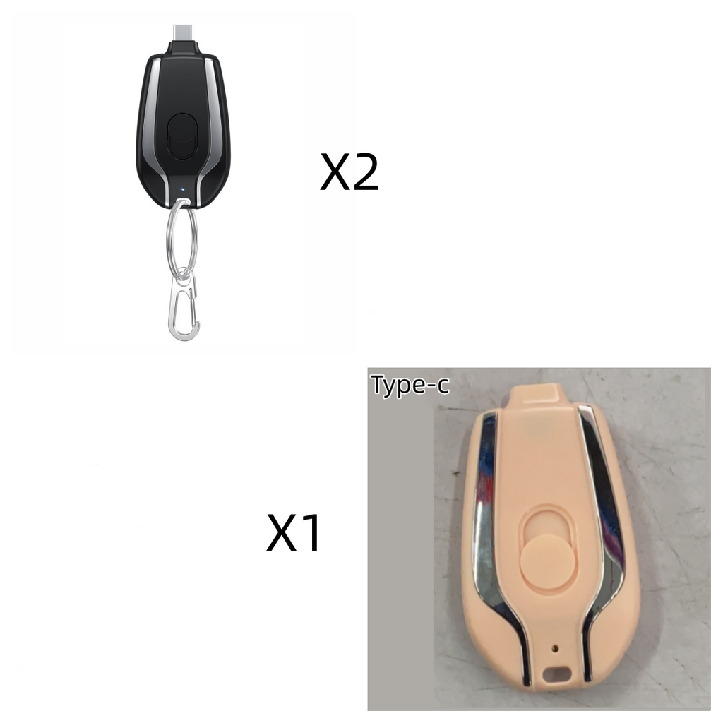 Cargador de llavero con minicargador de emergencia de 1500 mAh