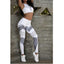 High waist Elastic women Mesh Legging pants Black sexy Fitness sporting Capri Pants | eprolo