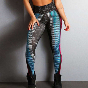 Honeycomb Letter Printed Women Fitness Leggings | eprolo