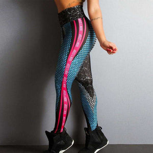 Honeycomb Letter Printed Women Fitness Leggings | eprolo