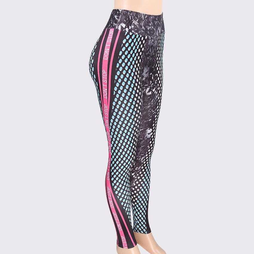 Honeycomb Letter Printed Women Fitness Leggings | eprolo