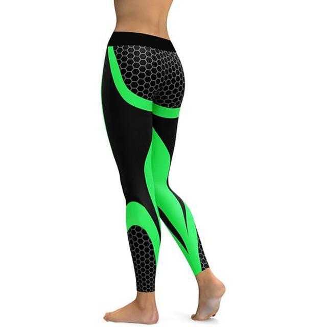 Mesh Pattern Print Leggings fitness Leggings For Women | eprolo