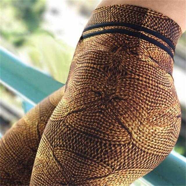 Mesh Pattern Print Leggings Fitness Leggings For Women | eprolo