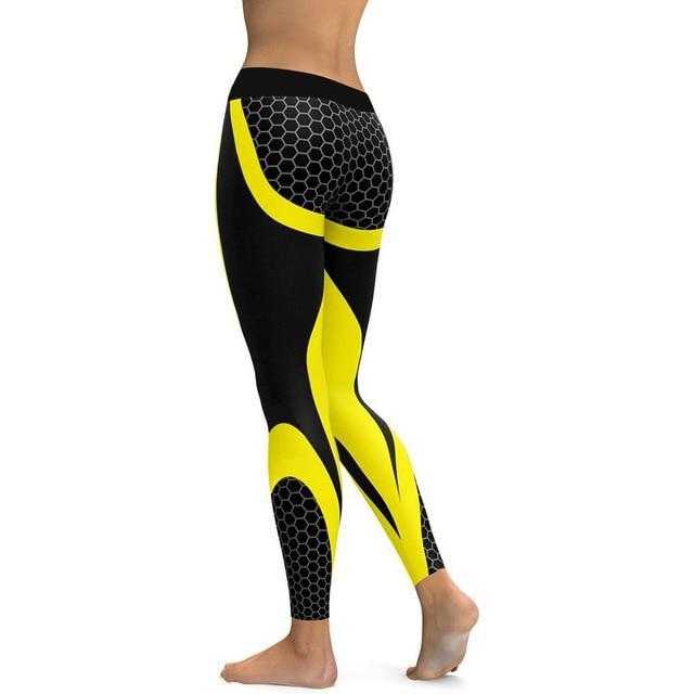 Mesh Pattern Print Leggings fitness Leggings For Women | eprolo