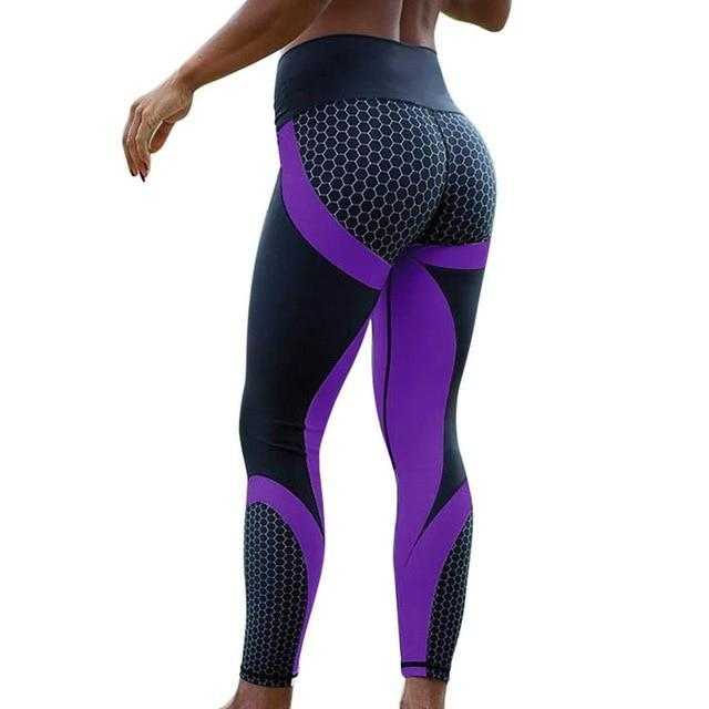 Mesh Pattern Print Leggings Fitness Leggings For Women | eprolo