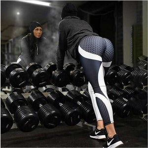 Mesh Pattern Print Leggings Fitness Leggings For Women | eprolo