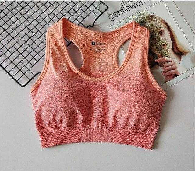 Ombre Seamless Sports Bra Push Up Gym Women Fitness | eprolo