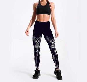 Summer style Hot Leggings For Women's cute Black white cat Digital Printing | eprolo