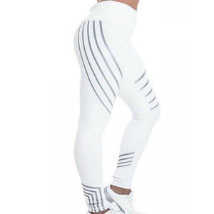 Tight Women Sexy Skinny Stripe Leggings Fitness Black White | eprolo