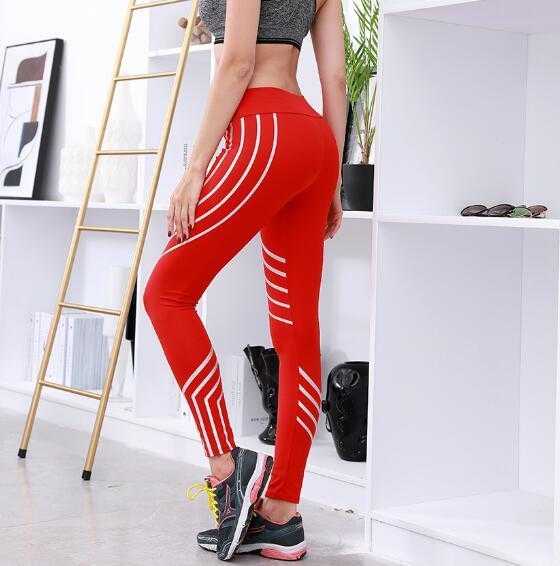 Tight Women Sexy Skinny Stripe Leggings Fitness Black White | eprolo