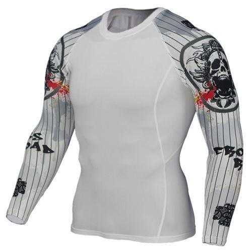 Wolf 3D Printed tshirt Compression Tights Men Fitness Running Shirt | eprolo